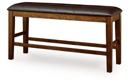 Ralene Upholstered Dining Bench in Medium Brown