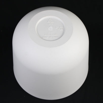 Juego de 4 macetas redondas de plástico blanco – Diseño moderno minimalista