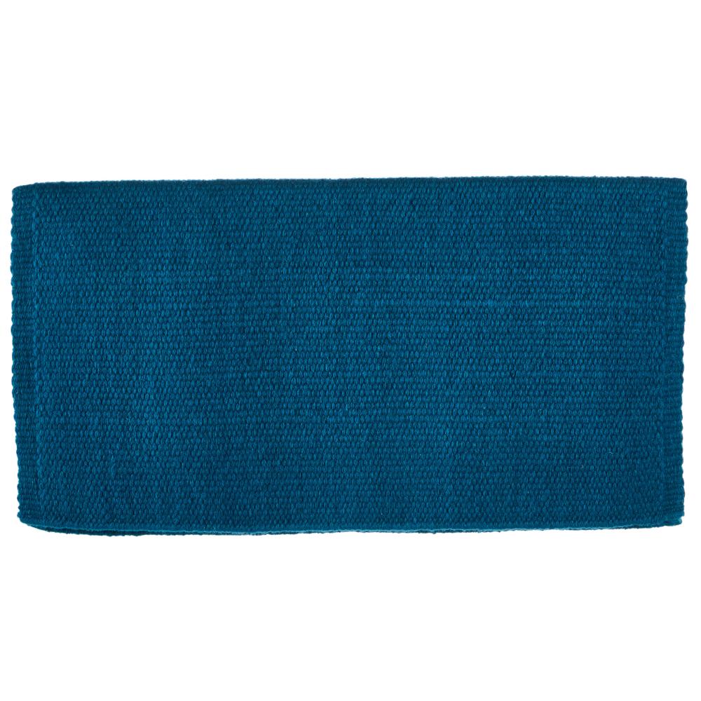 1314-100 San Juan Solid Ocean Blue 36x34 New Zealand Wool Saddle Blanket - Tampa Home & Garden Store