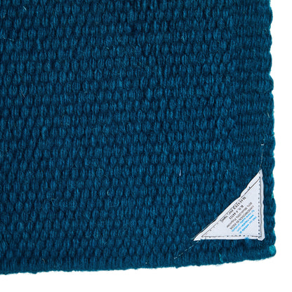 1314-100 San Juan Solid Ocean Blue 36x34 New Zealand Wool Saddle Blanket - Tampa Home & Garden Store