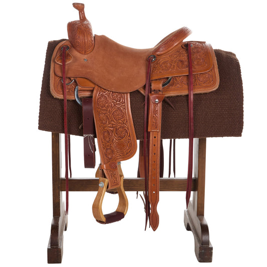 Manta de silla de montar de lana de Nueva Zelanda 1314-24 San Juan marrón chocolate sólido 36x34