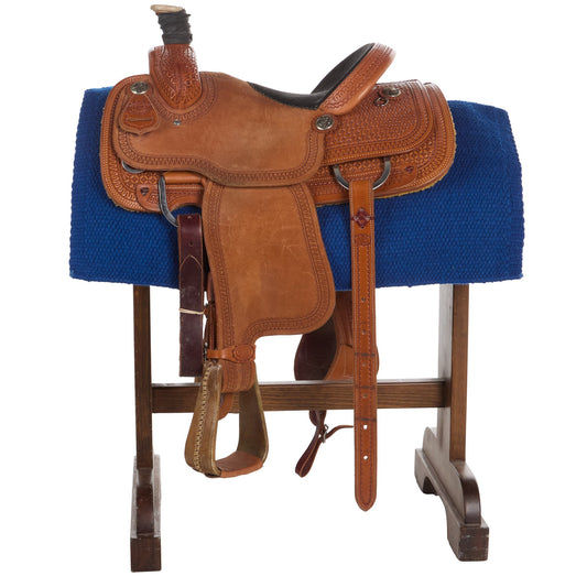 1314-31 San Juan Solid Royal Blue 36x34 New Zealand Wool Saddle Blanket - Tampa Home & Garden Store
