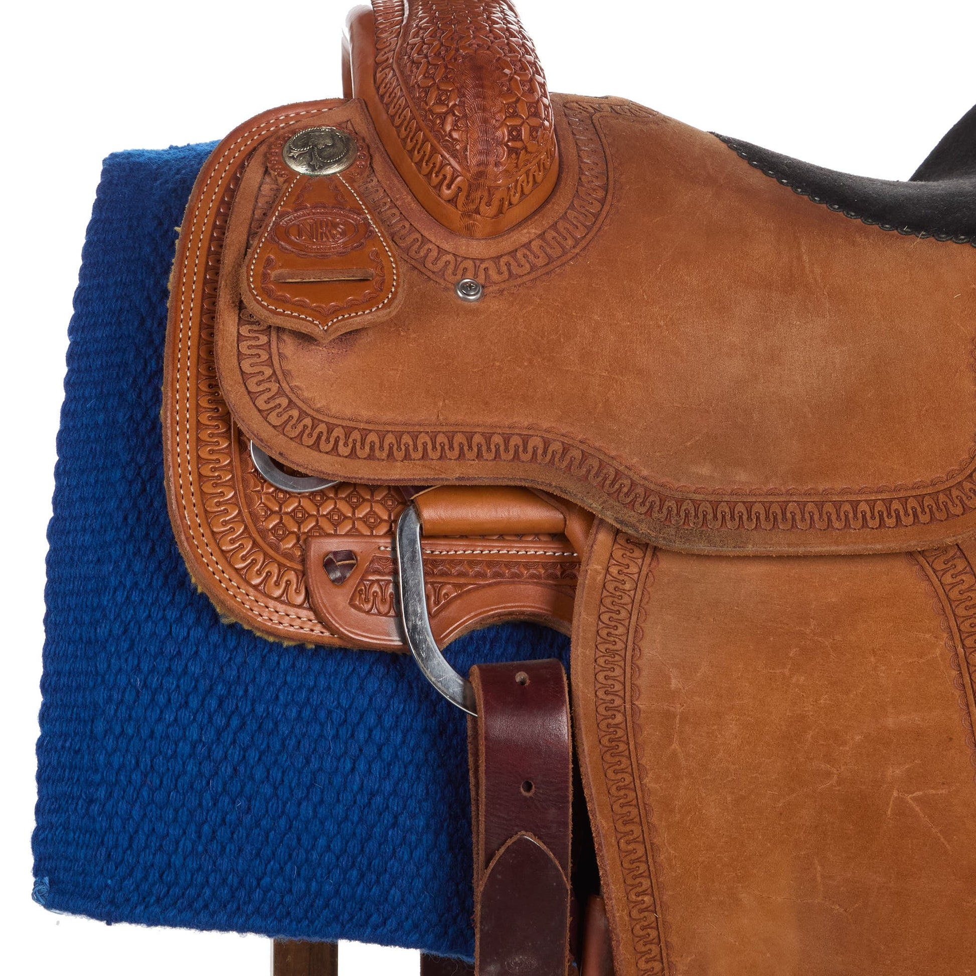 1314-31 San Juan Solid Royal Blue 36x34 New Zealand Wool Saddle Blanket - Tampa Home & Garden Store