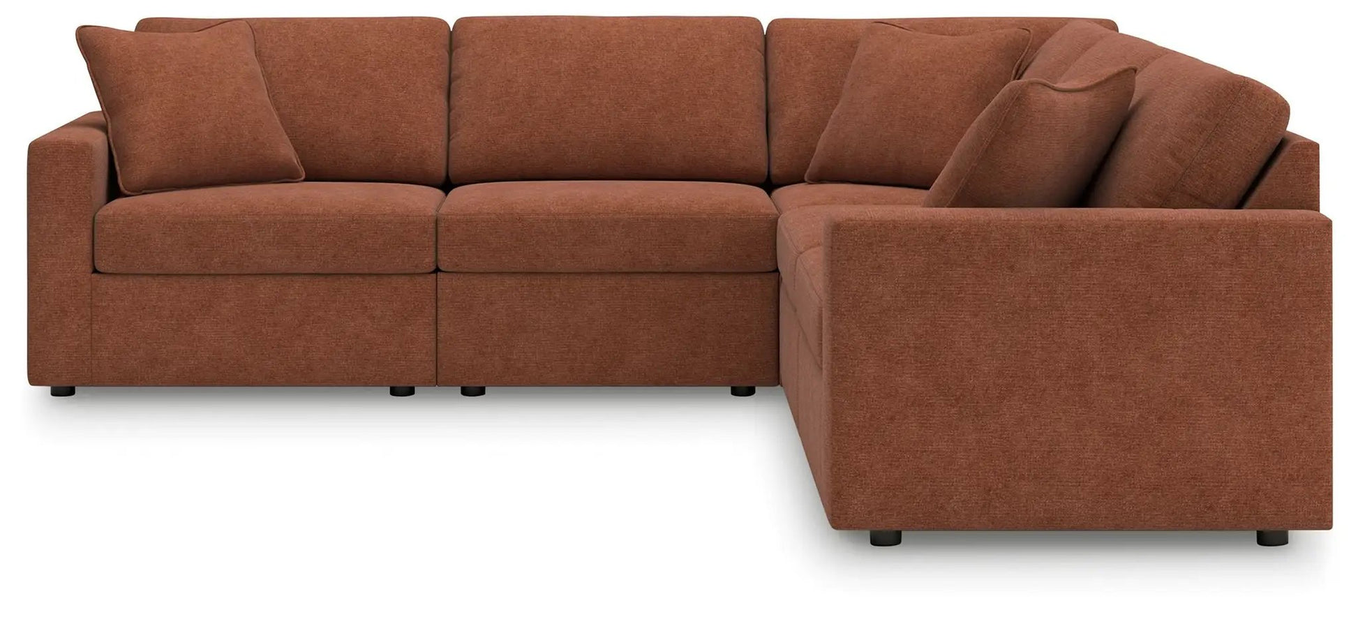 Modmax Spice Sectional rust brown fabric with chaise by Unique Piece Furniture on Tampa Home & Garden Store