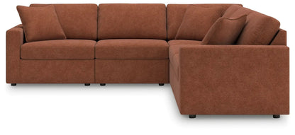 Modmax Spice Sectional rust brown fabric with chaise by Unique Piece Furniture on Tampa Home & Garden Store
