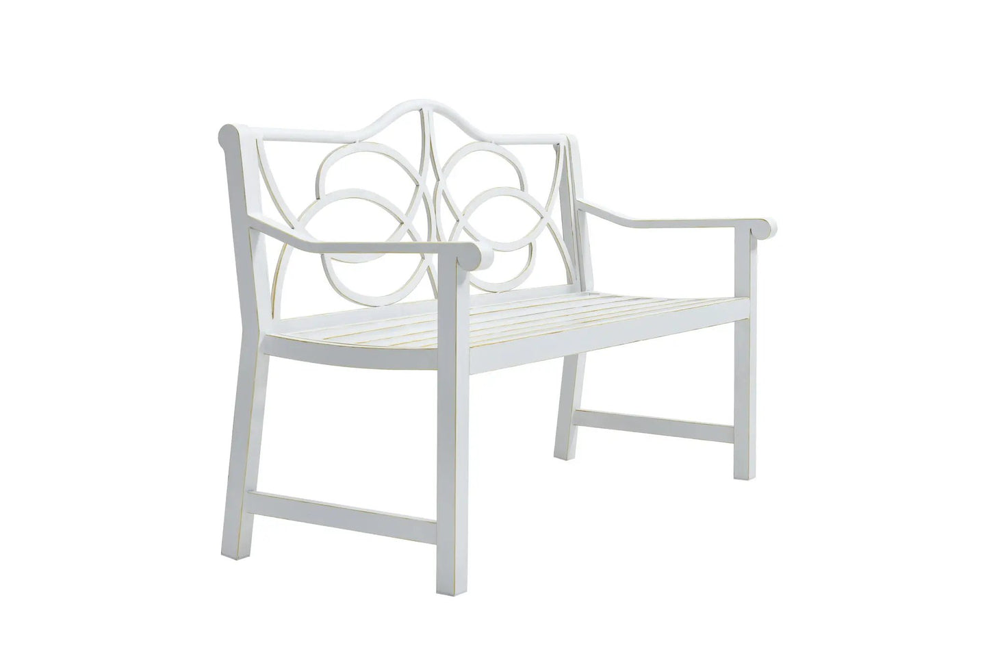 Garden Patio Bench with Backrest and Armrests