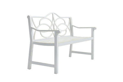 Garden Patio Bench with Backrest and Armrests