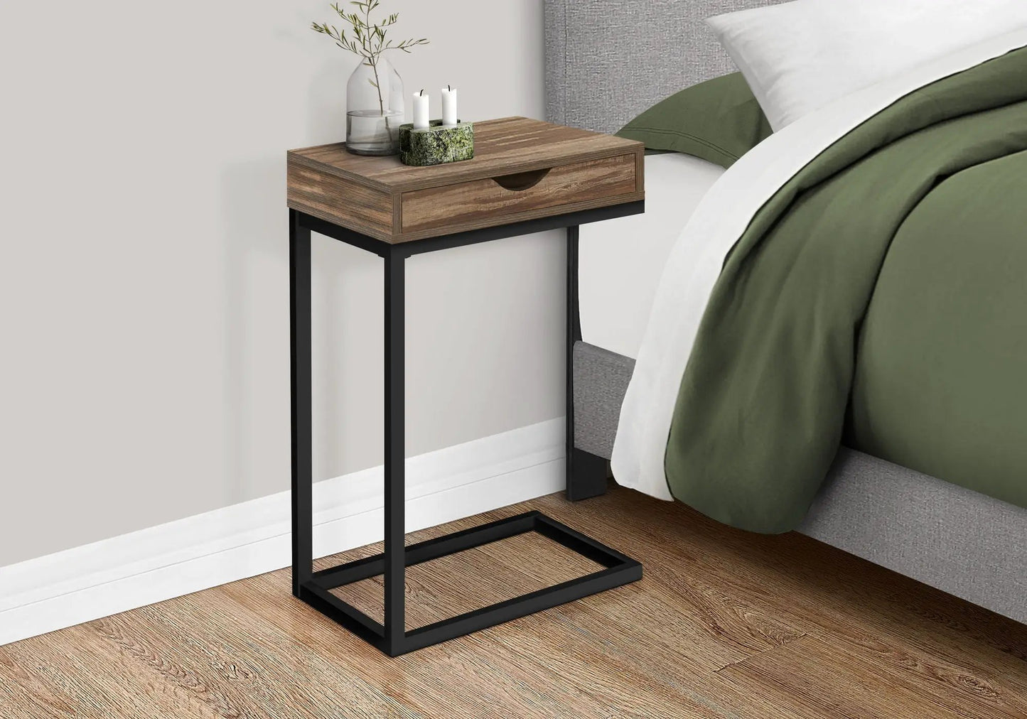 Accent Table C Shaped Contemporary Elegant Design