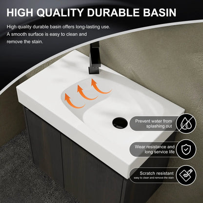 Modern Bathroom Vanity with Ceramic Basin Sink