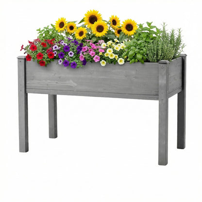 Solid Wood Raised Garden Bed and Wide Frame