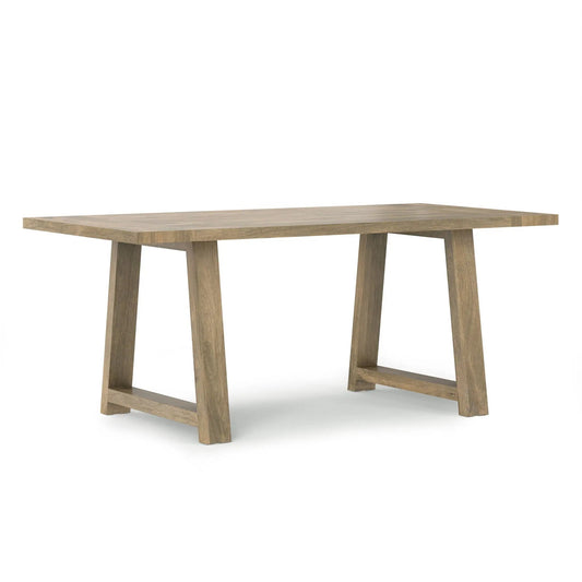 Whitley dining table wooden rectangular top with thick block legs, Unique Piece Furniture on Tampa Home & Garden Store