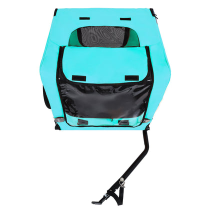 Pet Bike Trailer Dog Cart turquoise fabric with mesh window HouseOfZazla on Tampa Home & Garden Store
