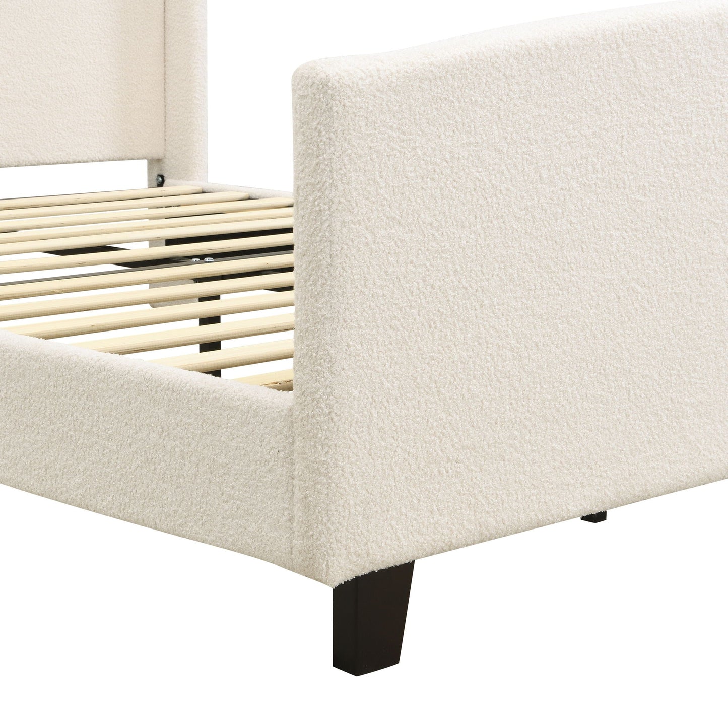 Sturdy Platform Bed Frame and a Padded Headboard