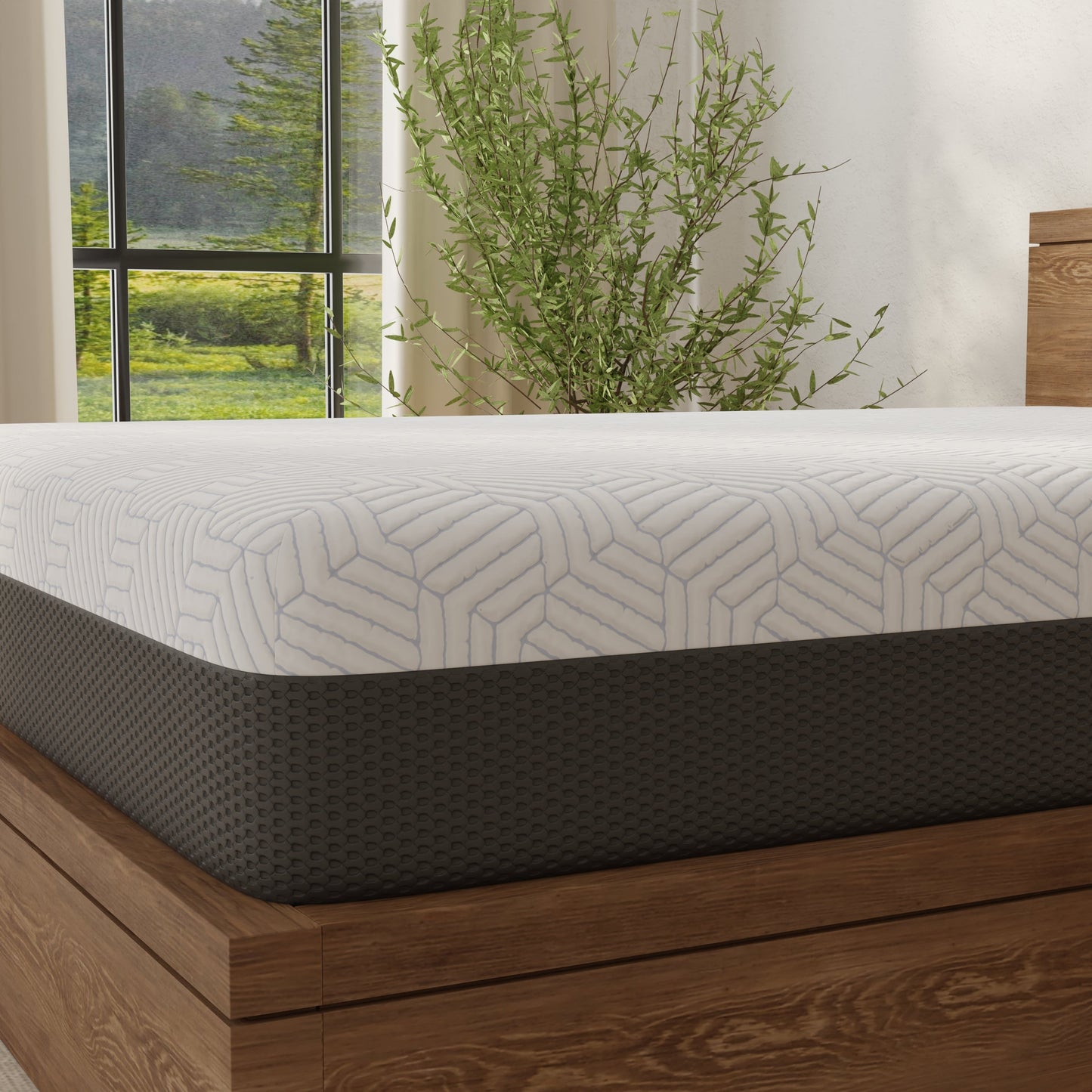 Omne Fria 12in Queen Soft Mattress with white cooling cover by HouseOfZazla on Tampa Home & Garden Store