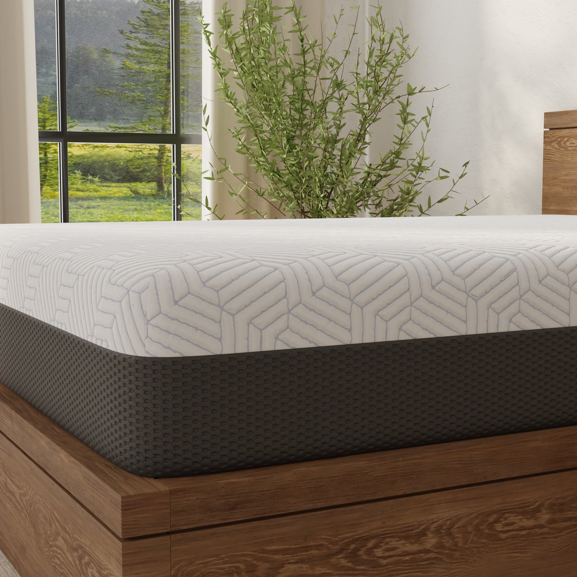 Omne Fria 12in Queen Soft Mattress with white cooling cover by HouseOfZazla on Tampa Home & Garden Store