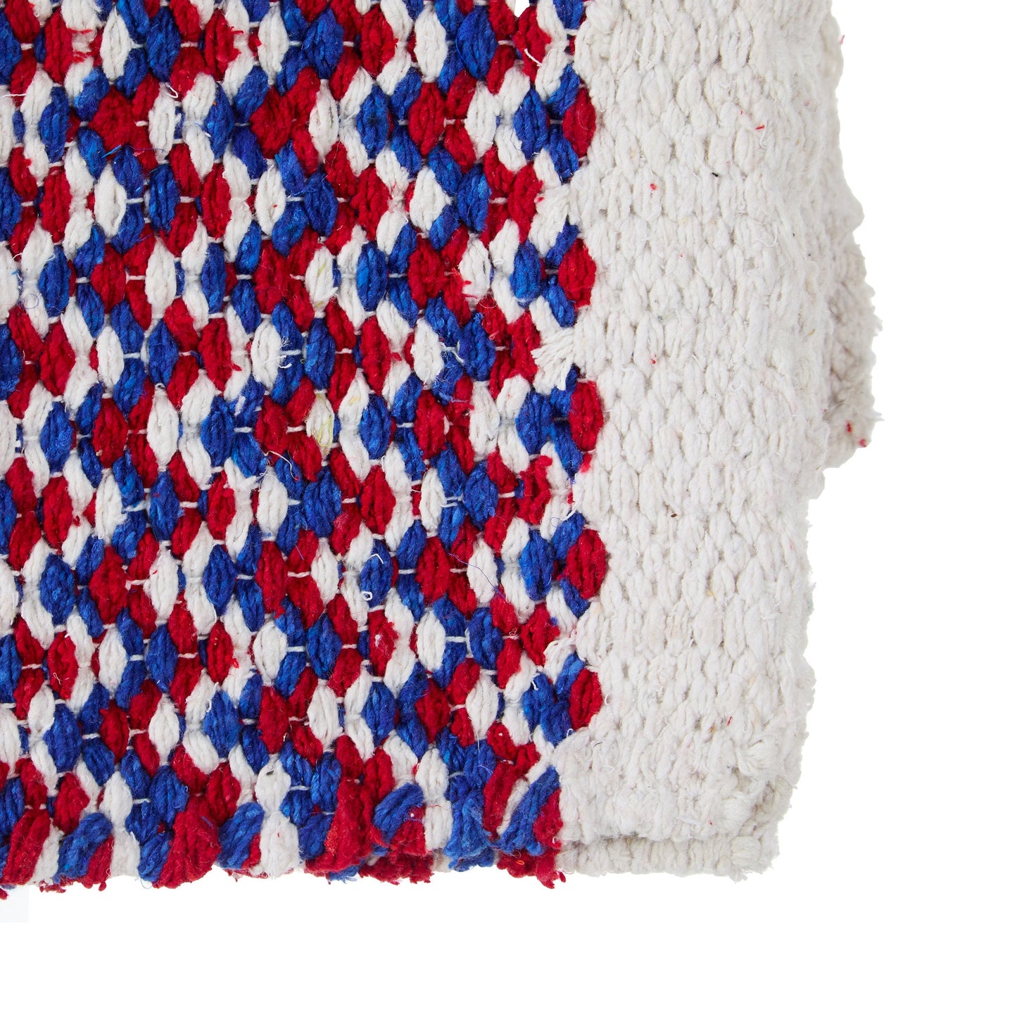 Manta de silla de montar de mezcla acrílica Mayatex de 32 x 64 cm, de tejido doble, en rojo, blanco y azul