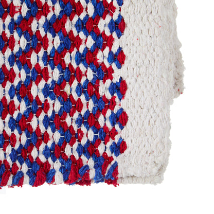 Manta de silla de montar de mezcla acrílica Mayatex de 32 x 64 cm, de tejido doble, en rojo, blanco y azul