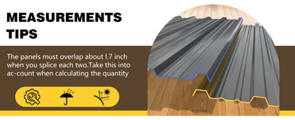 Corrugated galvanized steel roofing panels set of ten by HouseOfZazla, gray on wood floor on Tampa Home & Garden Store