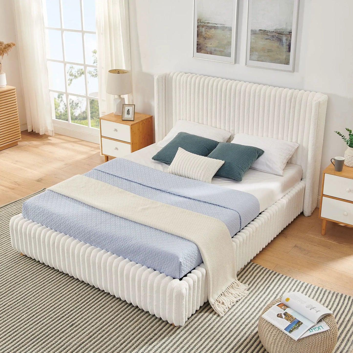 Vertical Striped Bed with Gas Lift Storage