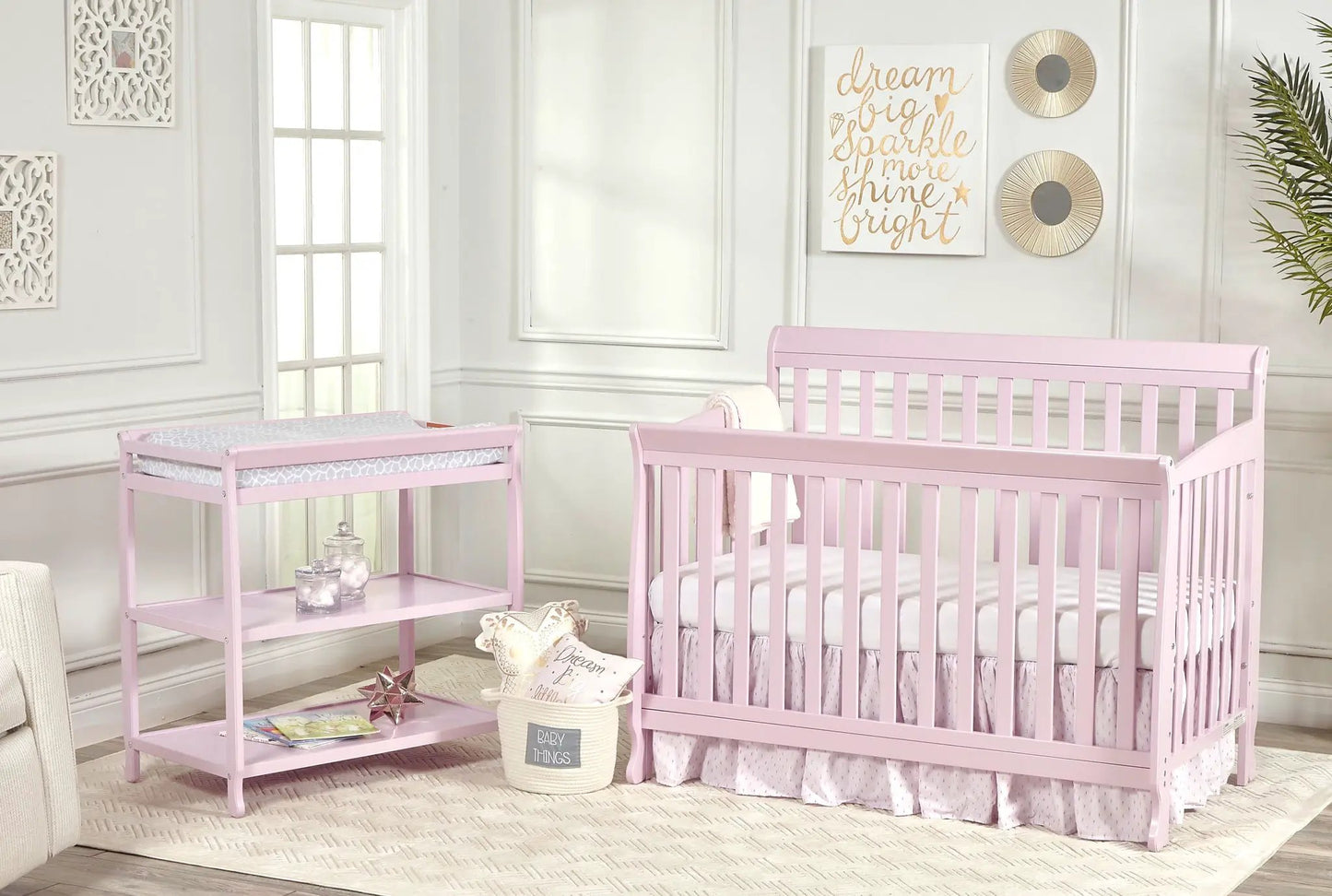 Riley Changing Table With Safety Rail for Nursery