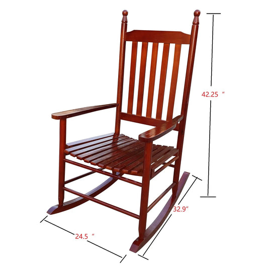 Brown wooden porch rocker chair outdoor by VIP Digital Presence, classic rocking chair on Tampa Home & Garden Store