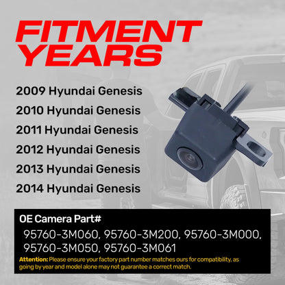 Master Tailgaters OEM backup camera for Hyundai Genesis 2009-2014 with part 95760-3M060 on Tampa Home & Garden Store