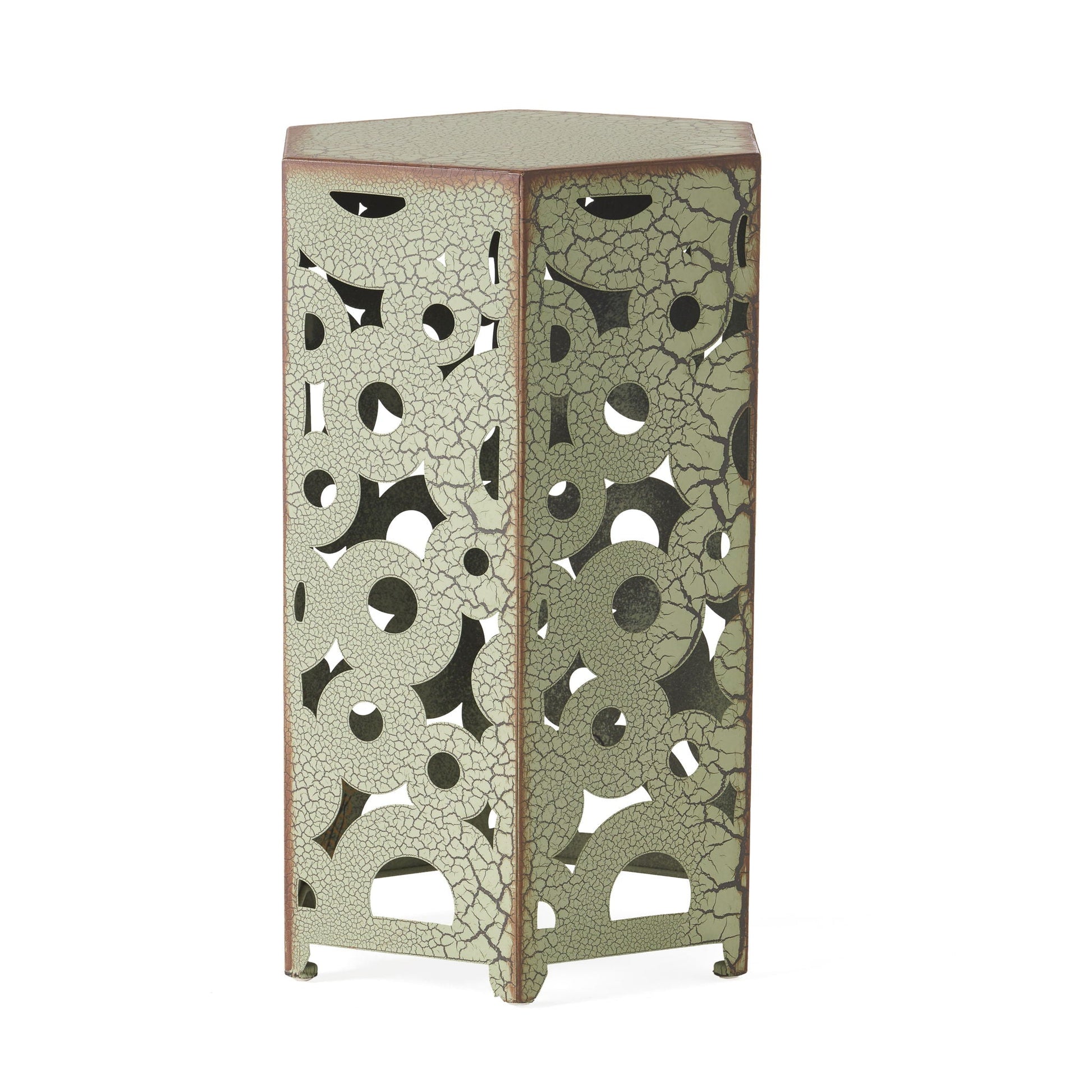 Selva Accent Table Set, outdoor side tables with crackled olive bronze, 2pc by HouseOfZazla on Tampa Home & Garden Store
