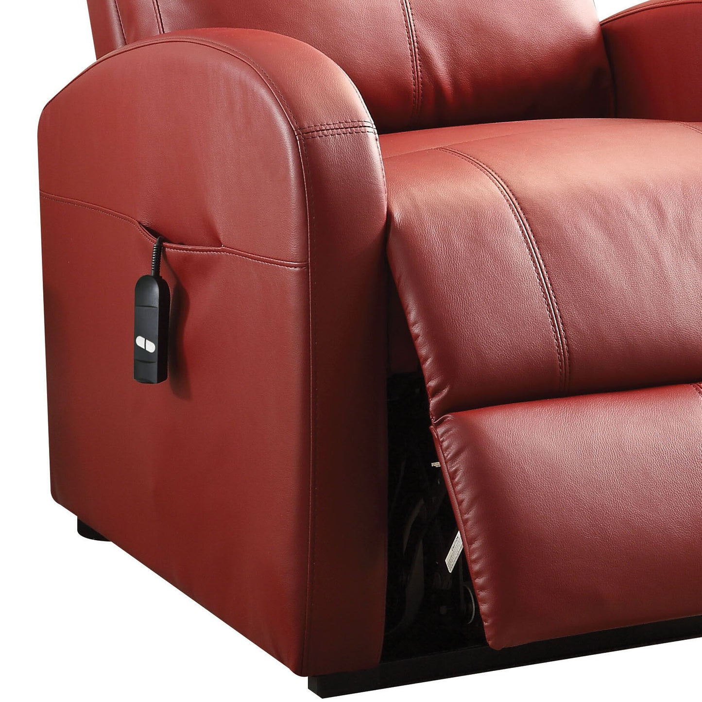 Ricardo Power Motion Recliner With Lift burgundy leather by HouseOfZazla with remote on Tampa Home & Garden Store