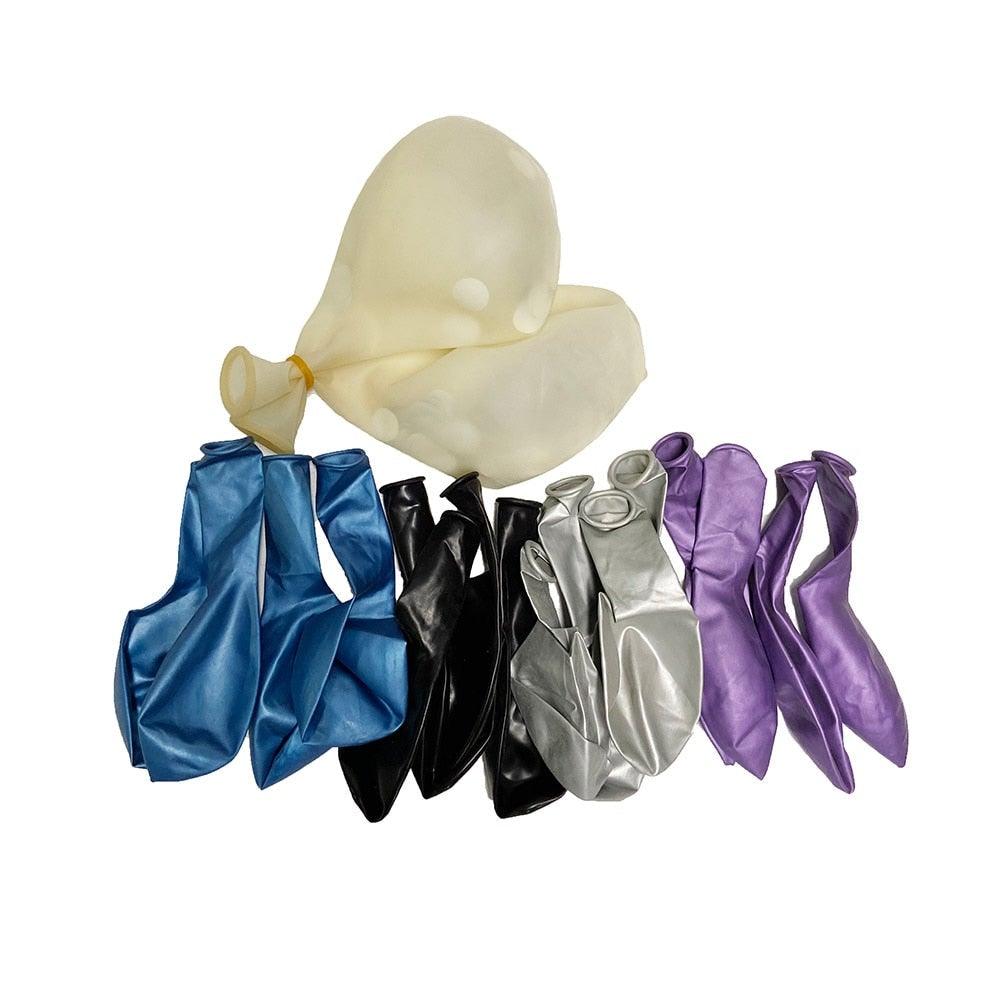 Balloon garland arch kit 134Pcs blue silver purple with ivory balloon by Stevvex on Tampa Home & Garden Store