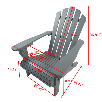 Foldable Outdoor Adirondack Chair Walnut