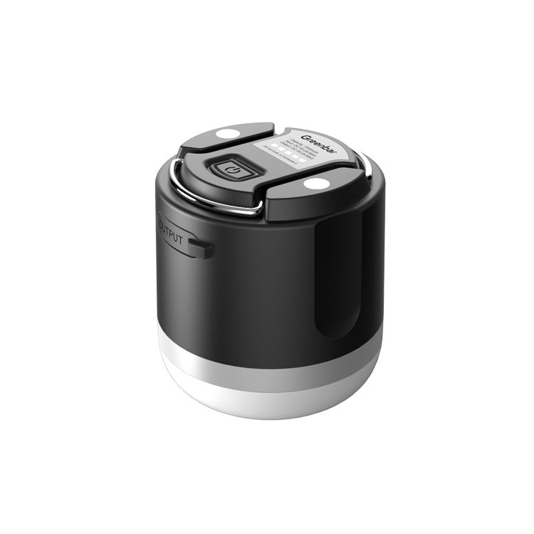 Handheld camping torch black compact with white base on Tampa Home & Garden Store