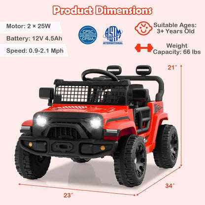 12V Kids Ride on Truck Battery Powered Vehicle