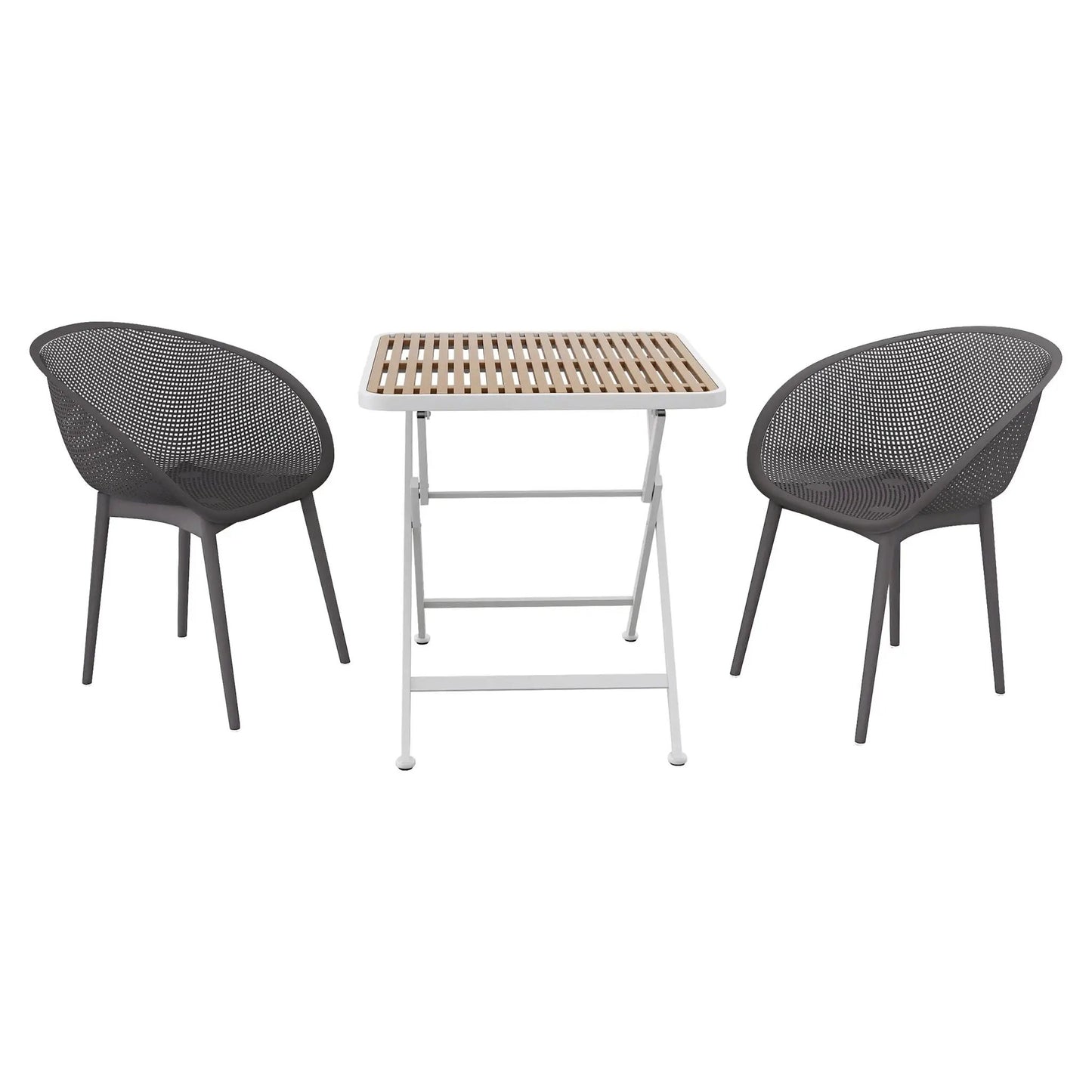 2 Pack Lounge Chair Set and Folding Square Table