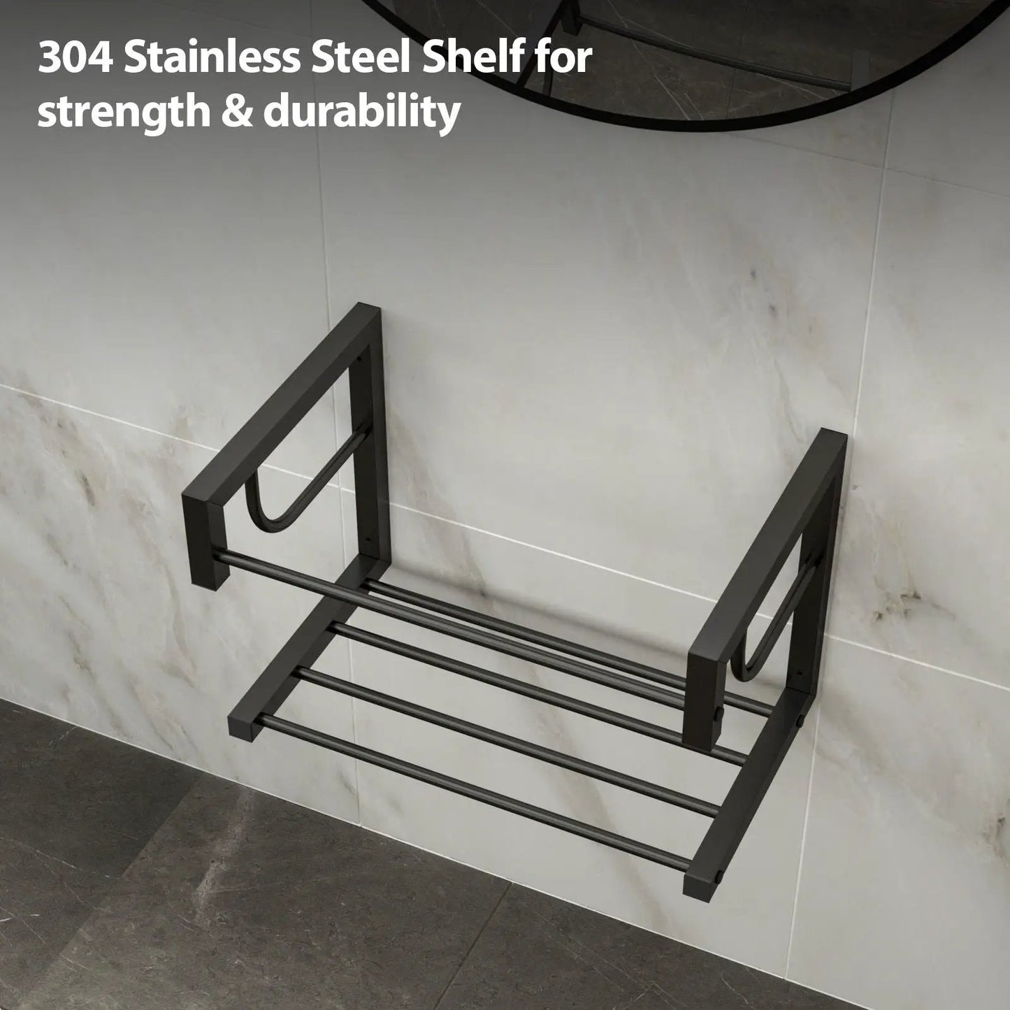 Wall Mounted Rectangular Sink with Towel Bar