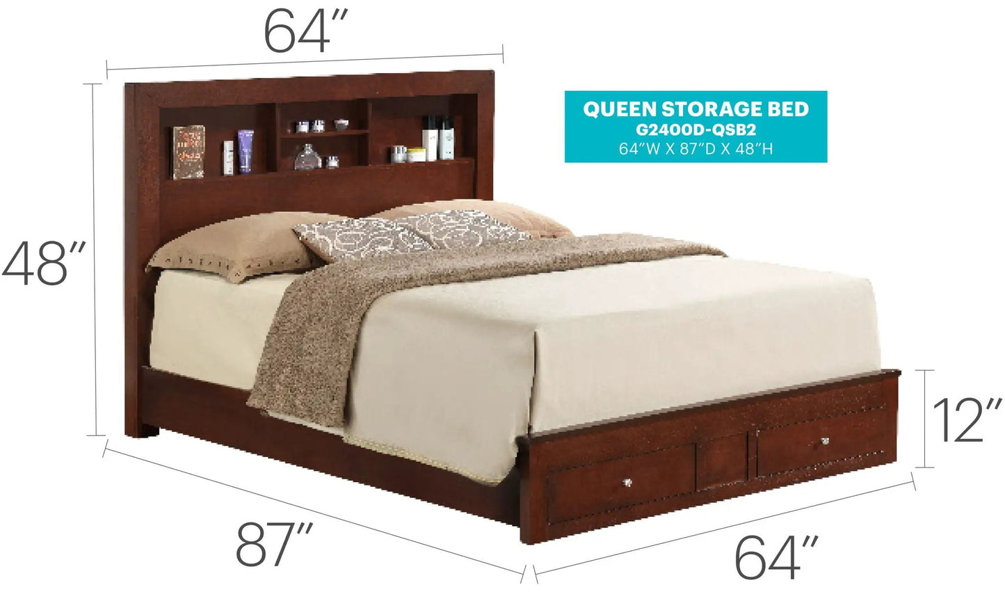 Storage Bed for Modern Spaces with Drawers