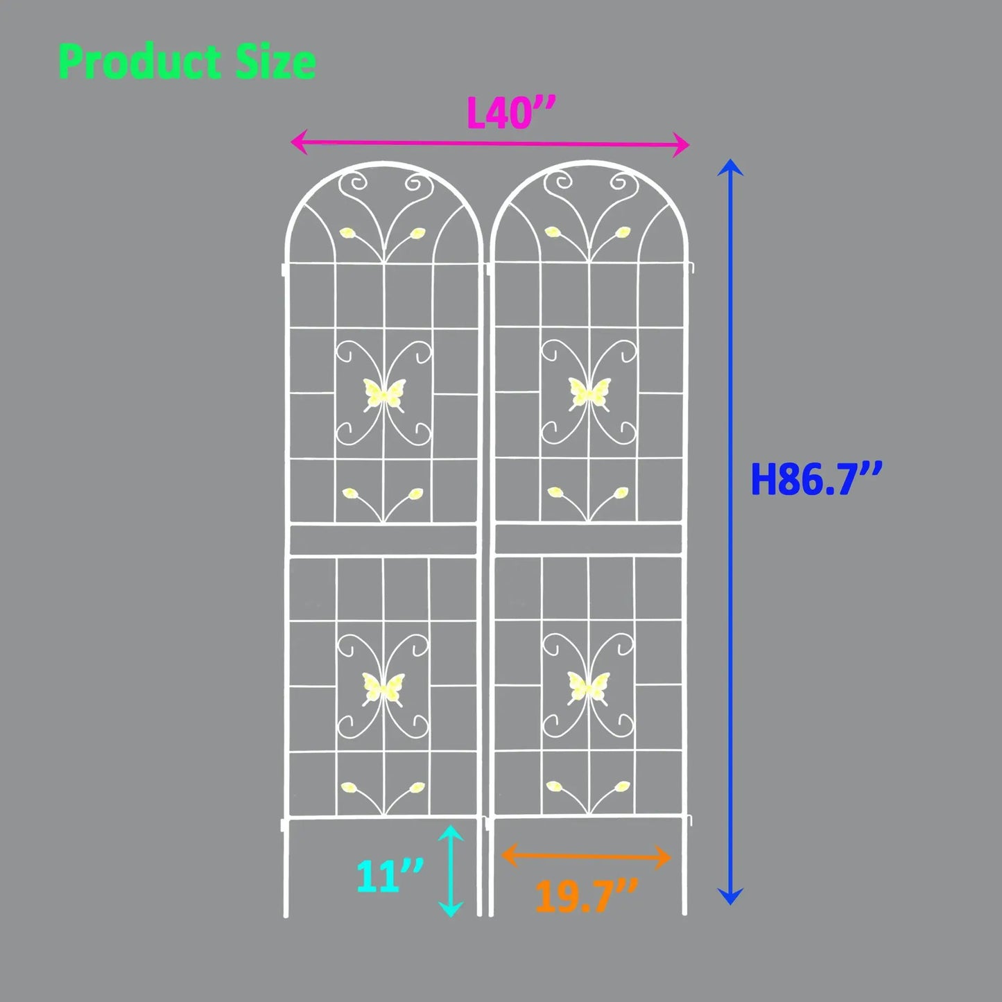 Garden Metal Trellis for Climbing Plants