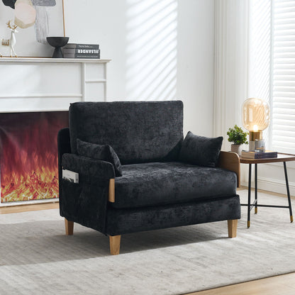 Mid Century Modern 3 Pillow Foldable Sofa Bed