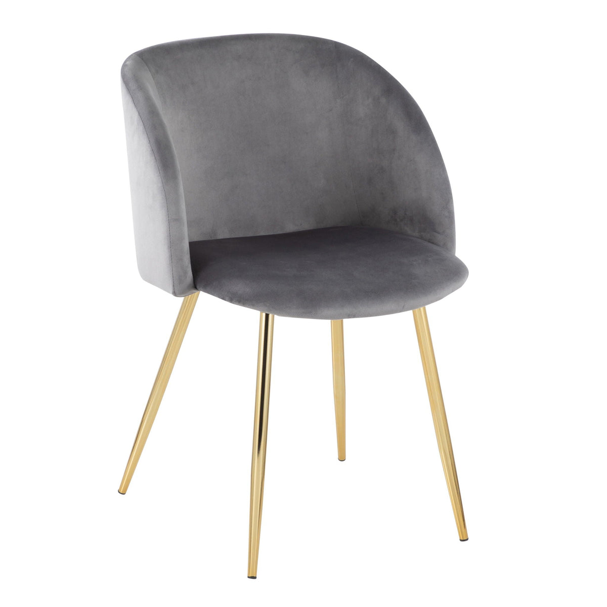 Contemporary Elegant Design Chair Set gray velvet padded chair with gold legs HouseOfZazla on Tampa Home & Garden Store