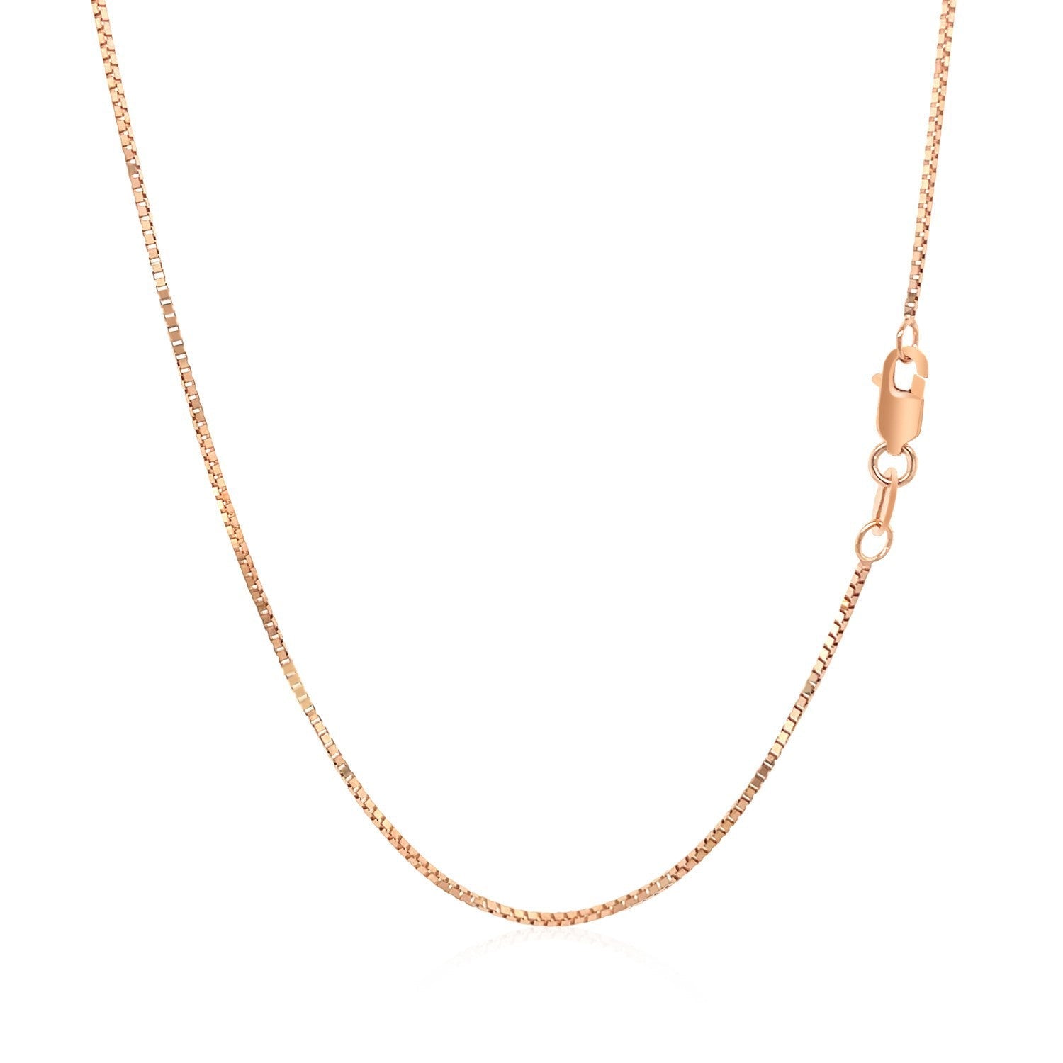 14k rose gold classic box chain necklace 0.8mm by Bids.com on Tampa Home & Garden Store