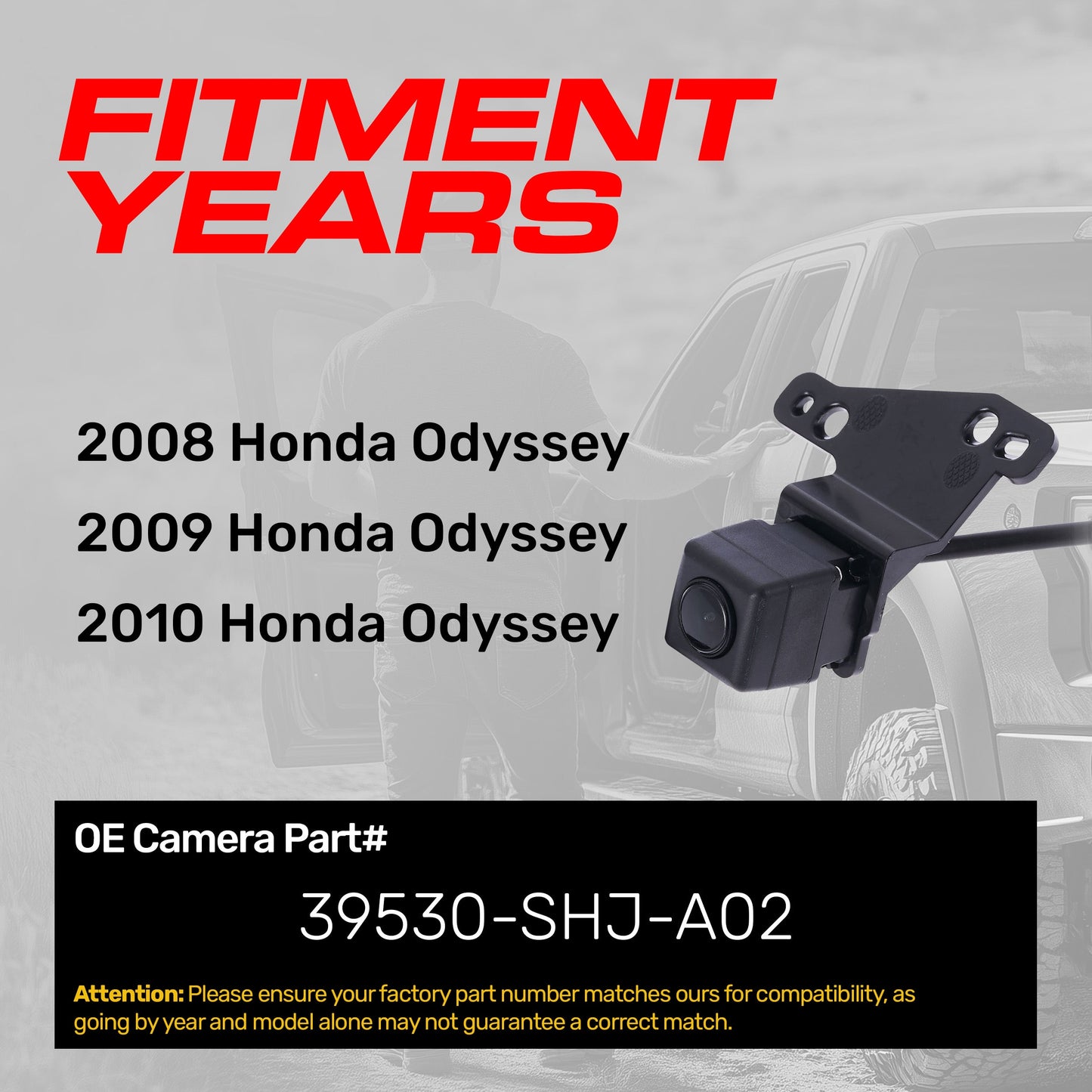 Honda Odyssey backup camera Tailgaters 39530-SHJ-A02 with mounting bracket for 2008-2010 on Tampa Home & Garden Store