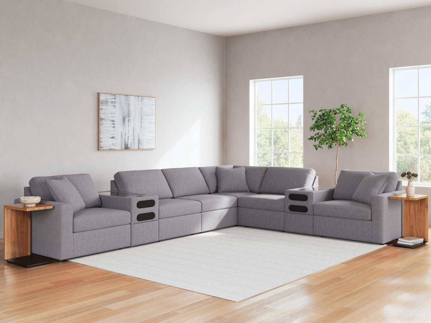 Modmax Sectional in Granite Performance Fabric