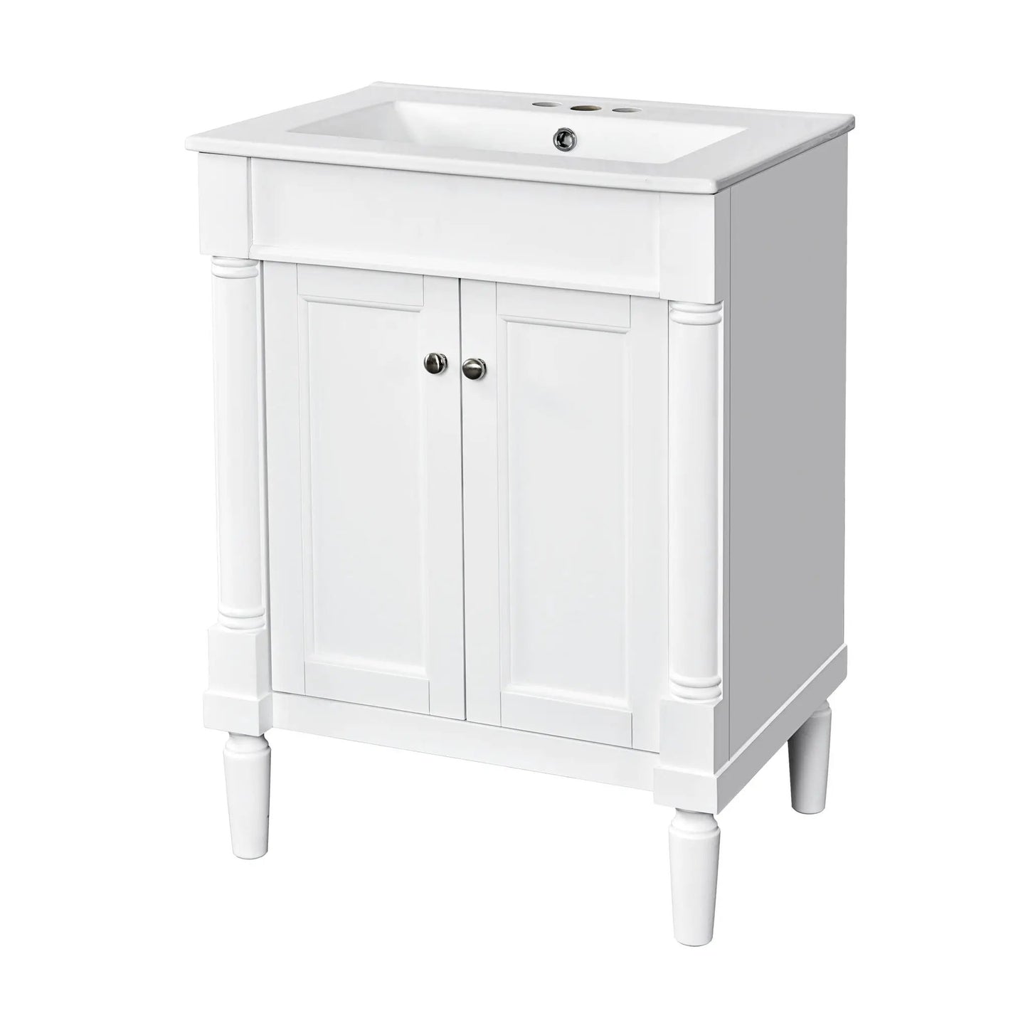 Bathroom Vanity with Top Sink and Dual Storage