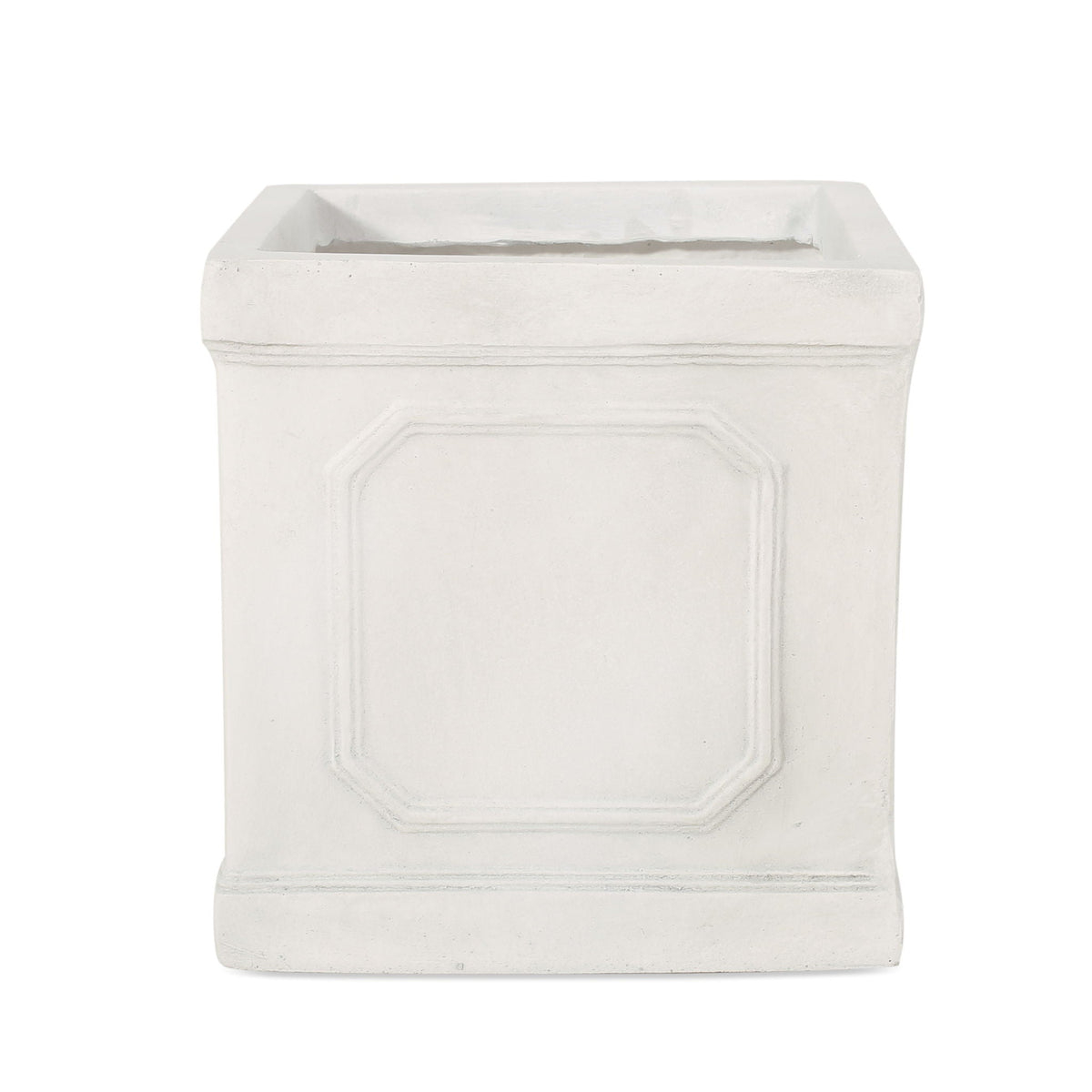 Durable Planter by HouseOfZazla, white concrete-style rectangular planter on Tampa Home & Garden Store