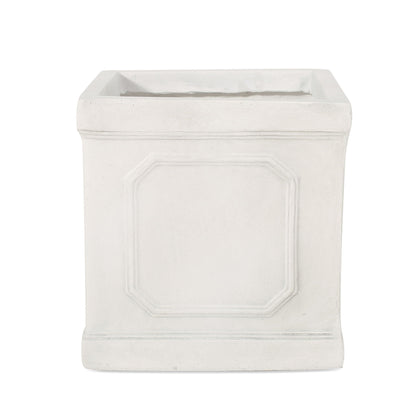 Durable Planter by HouseOfZazla, white concrete-style rectangular planter on Tampa Home & Garden Store