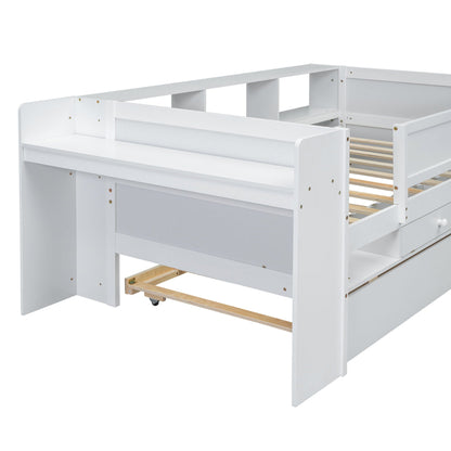 Twin daybed frame in white with built-in drawers and trundle by HouseOfZazla on Tampa Home & Garden Store