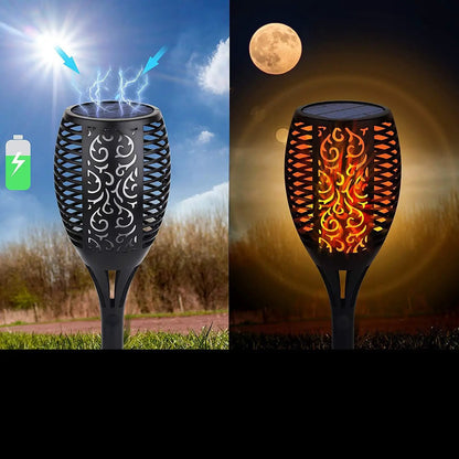 Led Solar Flame Torch for Yard and Garden Pathway