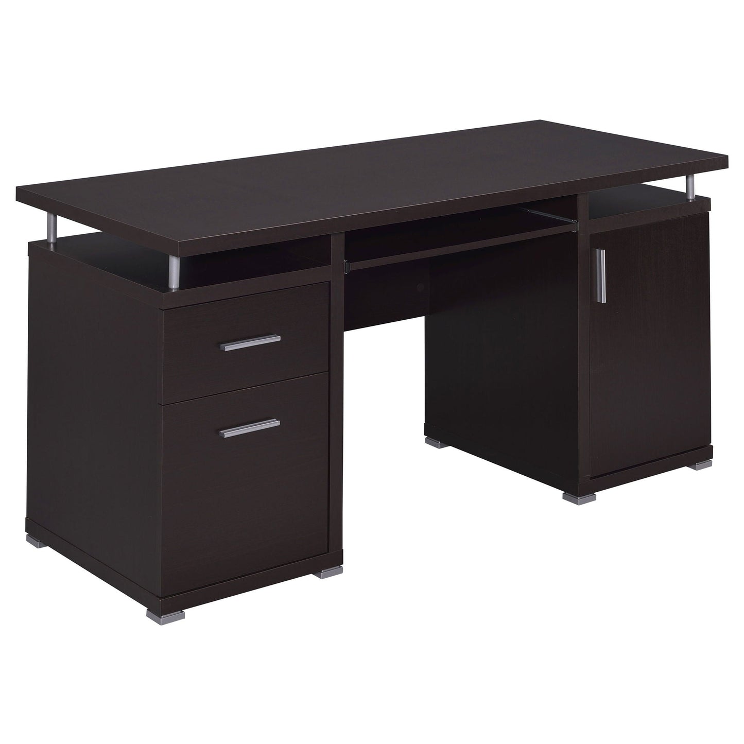 Rochelle 2 Drawer Office Desk dark espresso with dual pedestal drawers HouseOfZazla on Tampa Home & Garden Store