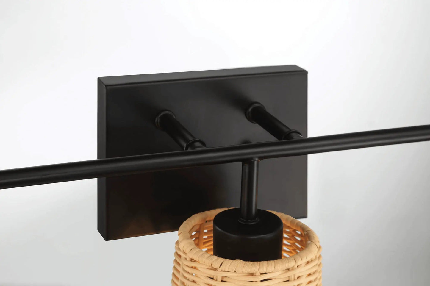 Moonlit Three Lights Wall Sconce with Shade Black