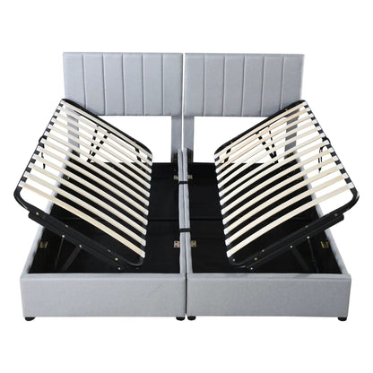 Upholstered Platform Bed with Hydraulic Storage