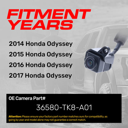 Honda Odyssey 2014-2017 right side backup camera OEM replacement 36580-TK8-A01 on Tampa Home & Garden Store